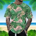 thumbnail image 2 of Big and Tall Shirts for Men Short Sleeved Tropical Style Print T Shirt Summer Mens Slim Fit T Shirts Log Sleeve for Men Graphic Shirt Pack Mens Medium Large V Neck M, 2 of 4
