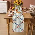 thumbnail image 2 of Spring Botanical Table Runner 90 Inches, Sage Green Striped Fruits Floral Bed Runner Dresser Scarves Tabletop for Indoor Outdoor Parties/Ceremony/Banquet, 13" x 90", 2 of 9