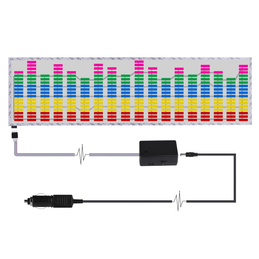 JackSuper Auto Vehicle LED Sound Activated Sensor Equalizer Lamp Stickers 90x25cm Car Music Rhythm Flash Sticker Light JackSuper Auto Vehicle LED Sound Activated Sensor Equalizer Lamp Stickers 90x25cm Car Music Rhythm Flash Sticker Light