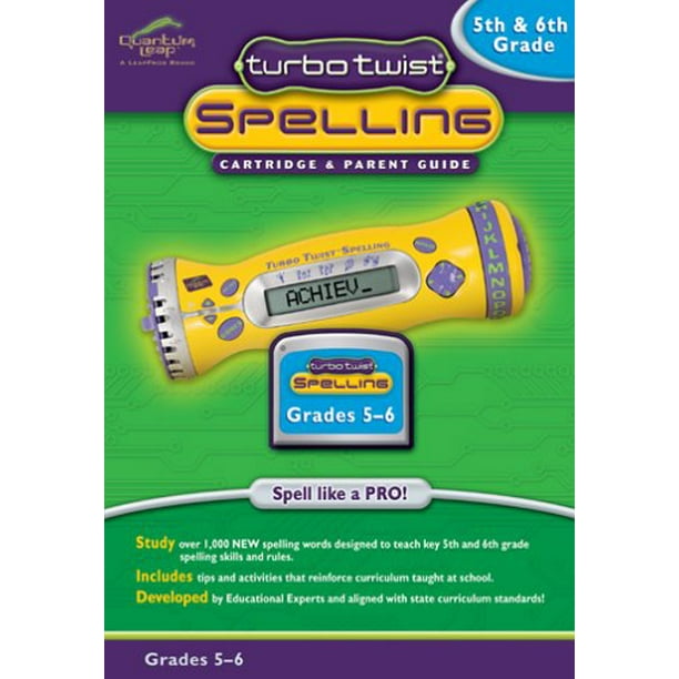 LeapFrog Quantum Leap Turbo Twist Spelling Cartridge & Parent Guide, 5th &  6th Grade Leap Frog 