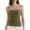 Army Green, variant on Built in Bra Tank Tops for Women, Double Lined Padded Scoop Neck Spaghetti Straps Basic Summer Top