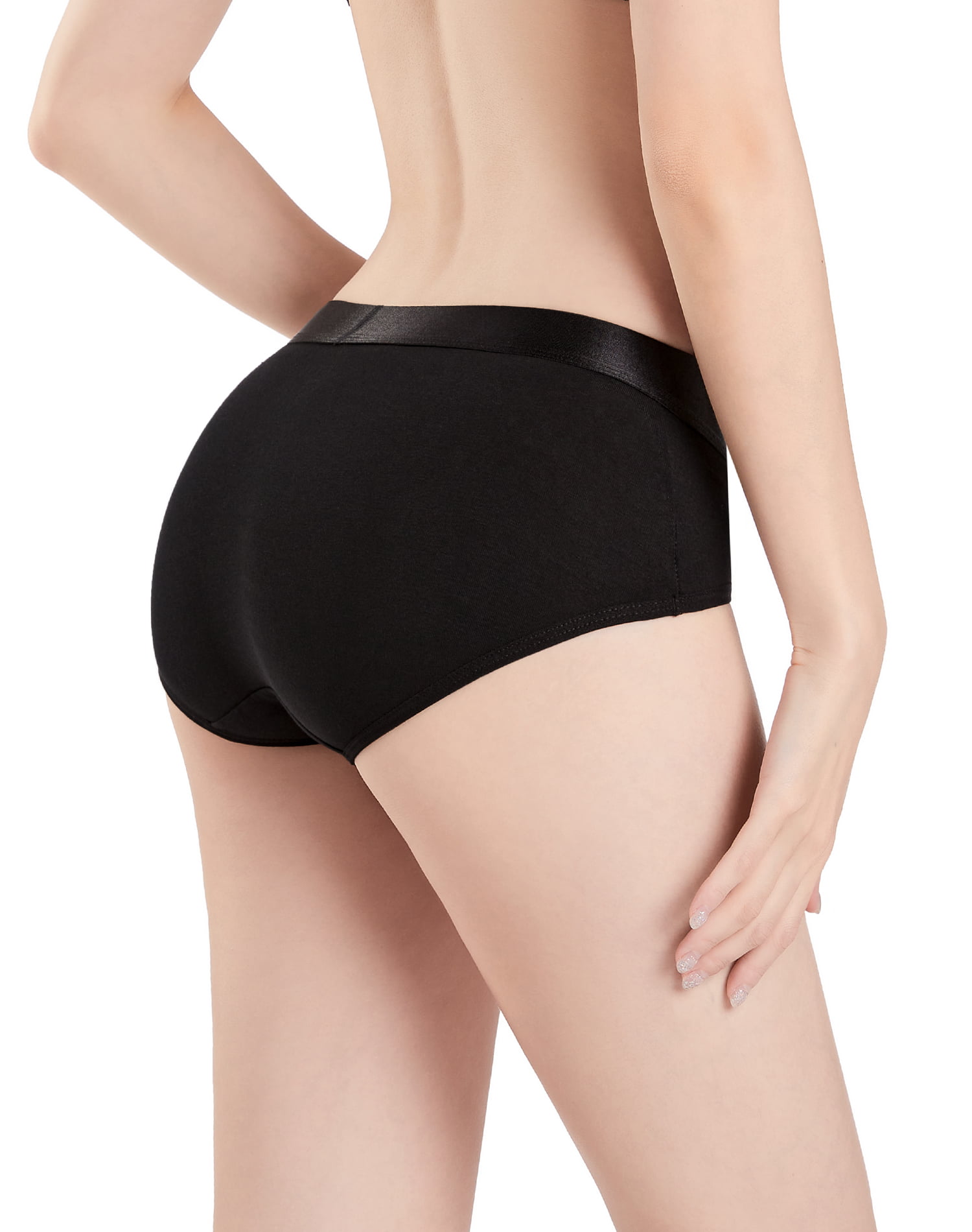 INNERSY Teen Girls'Underwear Cotton Briefs Wide Waistband Sporty Panties 6  Pack (XL(14-16 yrs), Dark)