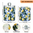 thumbnail image 5 of Yayeee 4 Pack Qtip Holder Bathroom Cotton Swab Canister with Lid Clear Dispenser Set, Cartoon Lemon Leaves, 5 of 6