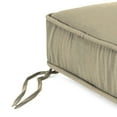 thumbnail image 4 of Jordan Manufacturing 22.5" x 22.5" Canvas Pebble Beige Solid Square Outdoor Deep Seat Cushion with Ties and Welt, 4 of 8