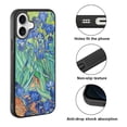 thumbnail image 2 of WIRESTER Shockproof Soft Rubber Cover Case for Apple iPhone 16 6.1" 2024, Irises Vincent Van Gogh, 2 of 5
