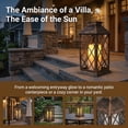 thumbnail image 3 of Solar Powered Retro Lantern with Flickering Flameless Candle, Waterproof Outdoor Decorative Landscape Light, Vintage Hanging Garden Lamp for Patio, Yard, Villa & Porch (Antique Bronze), 3 of 6