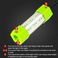 thumbnail image 6 of 70W  DC 12V IP68 Waterproof Aluminum High Power Glowing Boat Fish Attractants Lure Green Submersible Fishing Lights LED Underwater For At Night Snook Crappie with Battery Clips Cigarette Charger, 6 of 7