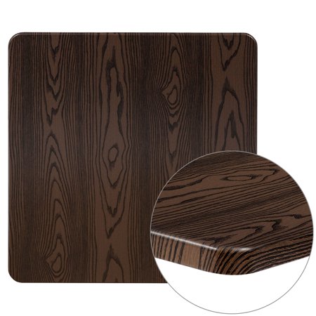 Flash Furniture 30" Square Rustic Wood Laminate Table Top ...