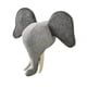 thumbnail image 2 of Decoración de pared con cabeza de animal 3D, cabeza de animal de peluche para sala de juegos o dormitorio. Elefante 31x39cm, 2 of 9