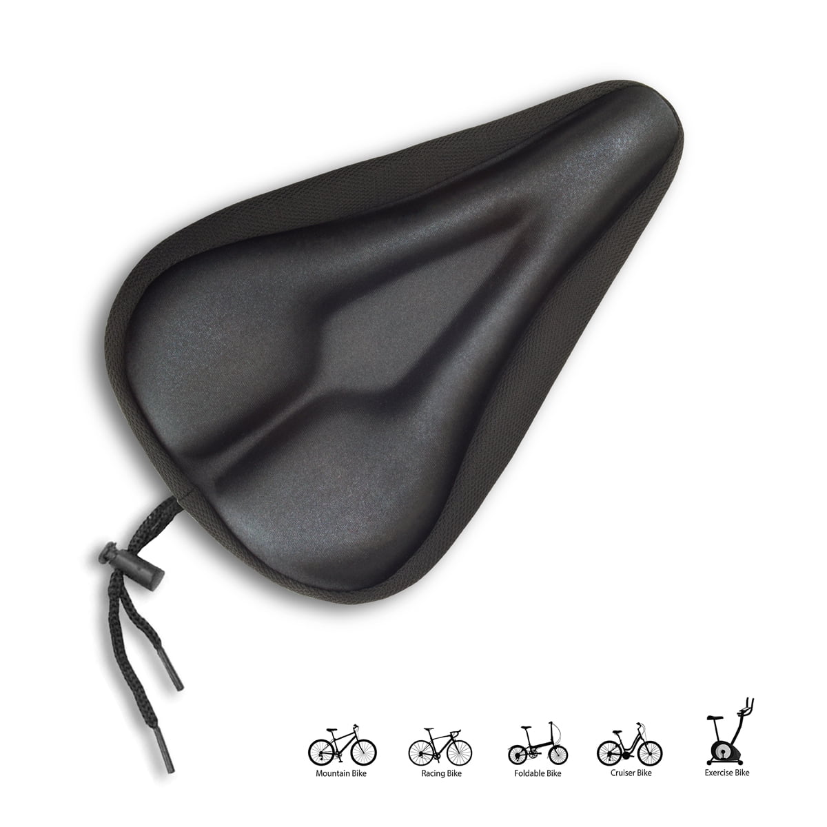 Bike Soft Comfort Foam Padded Comfy Cushion Saddle Seat Cover Bicycle Cycle 