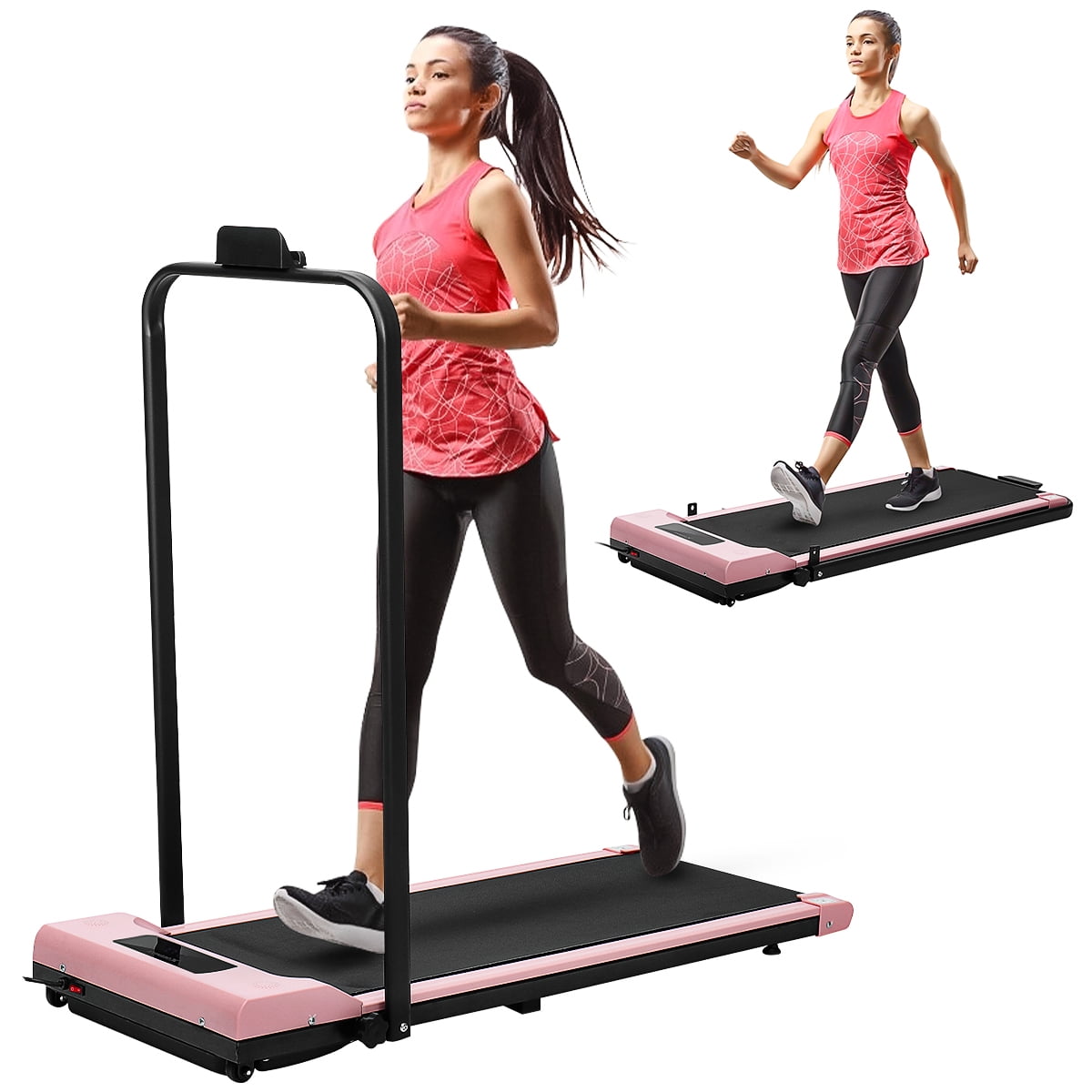 Folding Treadmill Under Desk Electric Treadmill Installation-Free,Walking Jogging Machine for Home/Office Use Motorized Running Machine Treadmill for Home Gym 