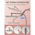 thumbnail image 4 of 8 Inch All Metal Rainfall Shower Head with Handheld Showerhead Combo - 11 Inch Extension Arm, 6-Setting High Pressure Shower Head with Hose & Shower Holder, Brushed Nickel, 4 of 7
