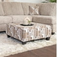 thumbnail image 3 of Roundhill Furniture Nexus Geometric Accent Fabric Cocktail Ottoman, Galactic Parchment, 3 of 7