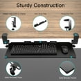 thumbnail image 4 of Ergonomic Keyboard Tray Under Desk Pull Out with Adjustable C-Clamp Mount, Slide-Out Computer Keyboard and Mouse Platform Drawer for Office and Home Typing (Black), 4 of 6