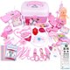 thumbnail image 2 of Rosa de lujo 54 piezas que incluyen 4 luces y 1 relleno + muñeca + uniforme de enfermera + tabla optométrica uniforme de médico para niños cosplay experiencia profesional ANGGREK  Otros, 2 of 8