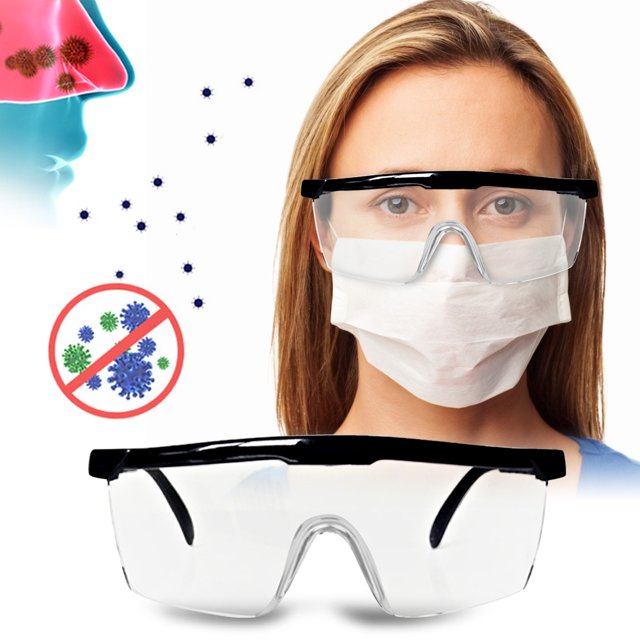 Anti-dust Goggles, Lightweight 149x59mm Transparent Shooting Ranges Anti-scratch Coating Anti-Fog Goggles With Anti-Fog Goggles For Polishing For Experiment Bright Black,sand