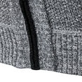 thumbnail image 4 of WREESH Men's Chunky Knit Stand Collar Cardigan Winter Vest, Thick Color Blocking Sweater Coat for Casual Layering & Outdoor, 4 of 5
