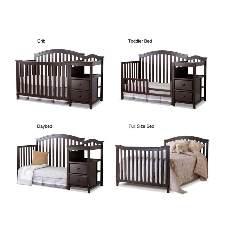 Sorelle 4 in 1 best sale crib with changing table