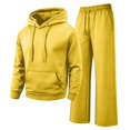 thumbnail image 6 of Leey-World Men 2 Piece Outfits Mens 2 Piece Solid Colors Hoodie Track Suits Wide Leg Sweatpants Sets, 6 of 9