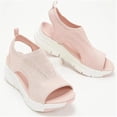 thumbnail image 3 of Sandalias de playa de suela gruesa para mujer, sandalias suaves y anchas con parte superior de cuero para ir de compras, conducir y caminar, 3 of 5