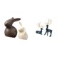 thumbnail image 5 of Juego De Estatuas De Conejo Y Reno De Cerámica, Elegantes Figuras De Porcelana Y Ciervo Para Decoración Del Hogar, Jardín, Pascua Y Oficina., 5 of 8