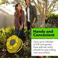 thumbnail image 2 of Yard Butler compact hose reel cart with wheels heavy duty 100 foot metal hose reel suitable for gardens, lawns and outdoor - IHTC-1, 2 of 6