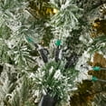 9 ft PreLit Flocking Tahoe Spruce Christmas Tree, 450 LED, Green, by