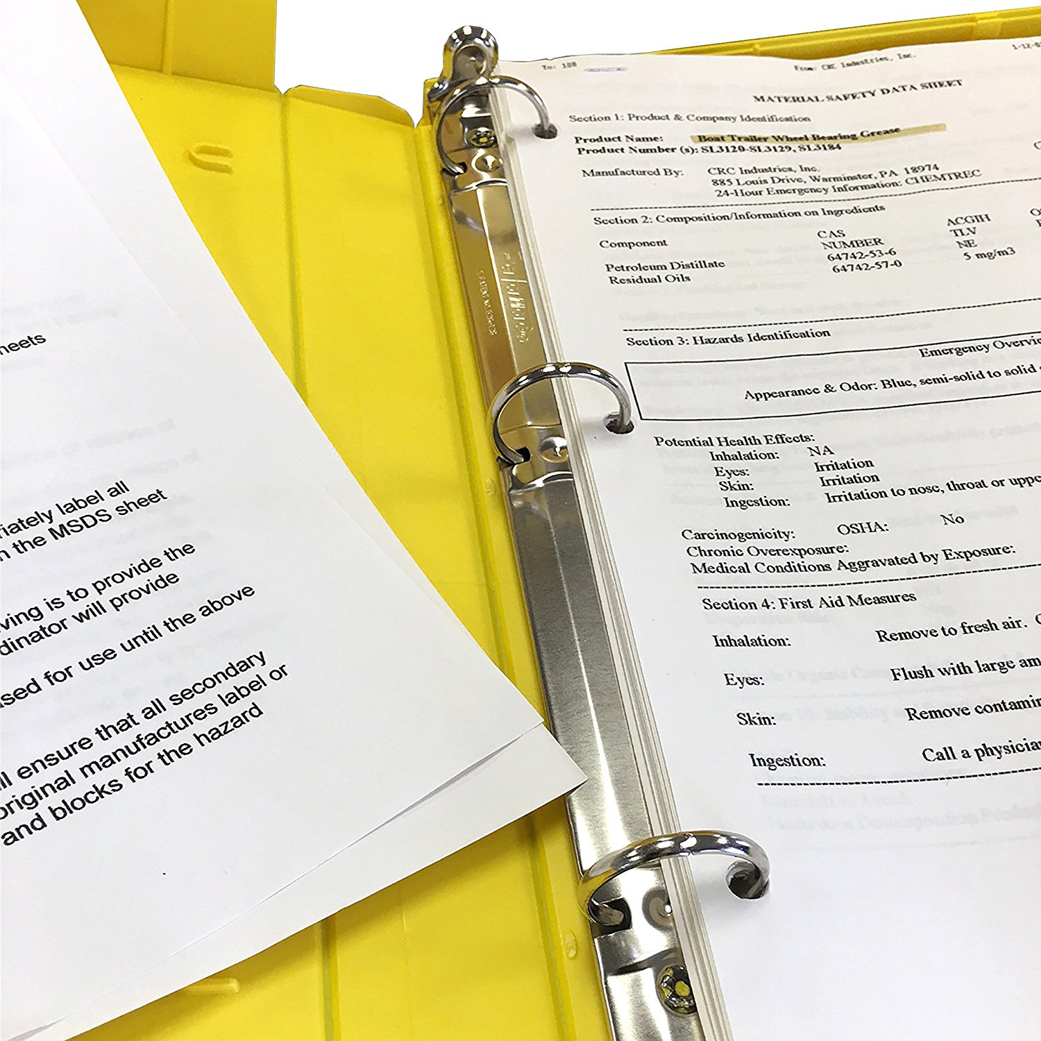 SDS Case Binder Kit - 1.5'' spine with metal rings and 20 Page Protectors