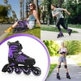 thumbnail image 7 of SubSun Inline Skates for Adults Men Women Adjustable Aggressive Durable Roller Blades with Giant Wheels Purple S, 7 of 7