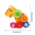 thumbnail image 2 of Juego de engranajes de dinosaurio de madera Fiudx educativo para niños con ruedas giratorias, 2 of 2
