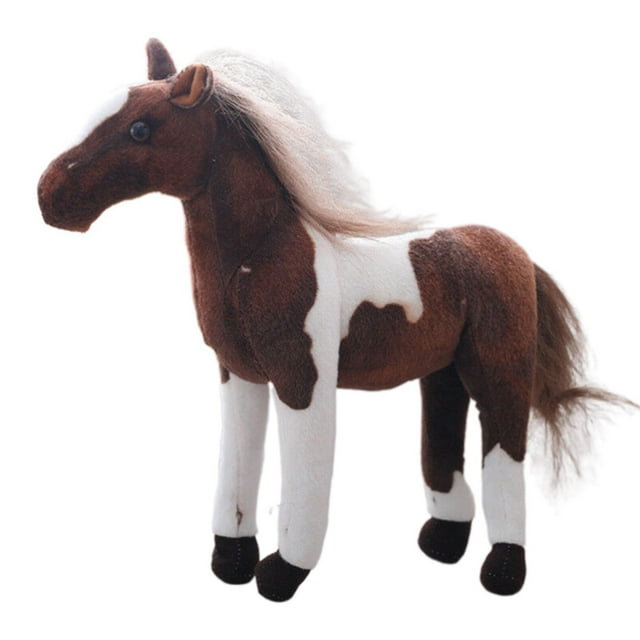 Simulation Horse Plush Toy Stuffed Animal Suitable for Living Room Bedroom Office Cloth Material