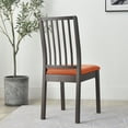 thumbnail image 2 of Funda de asiento elástica con correa para silla de comedor de hotel y hogar de vellón plateado, 2 of 4