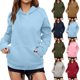 thumbnail image 1 of Camisas de maestra,Sudadera informal de manga larga con capucha para mujer, con bolsillo, tejido de poliéster suave, para uso diario, sopatenor, 1 of 8
