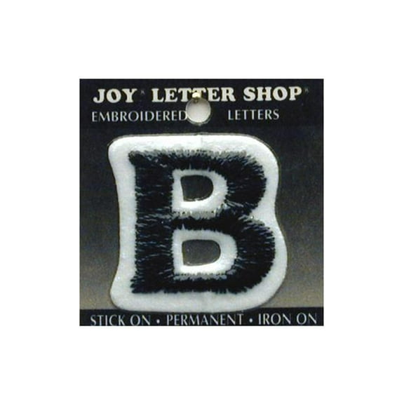 Joy Applique Letter Iron On Cooper 1.5" Black B