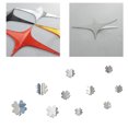 thumbnail image 3 of Trébol de cuatro hojas Espejo Adhesivo de pared Acrílico 3D Cristal Adhesivo de espejo Adhesivo de pared para el hogar Sala de estar Dormitorio (Plata) FRCOLOR Hogar5007051, 3 of 7