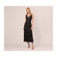 thumbnail image 1 of Adrianna Papell Womens Beaded V Neck Party Gown Dress, gray, 6, 1 of 1