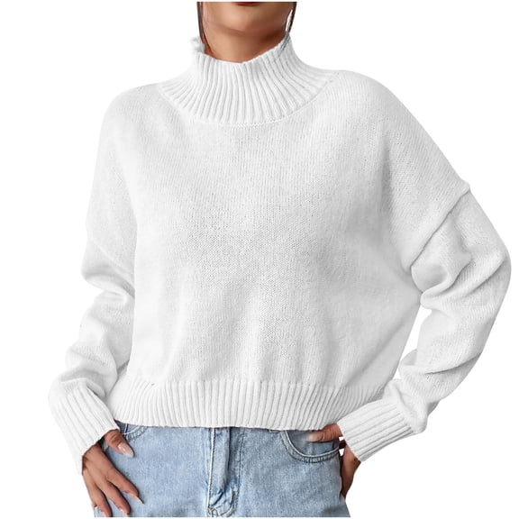 GigrtiJin Turtleneck Sweaters for Women Winter Casual Solid Long Sleeve Pullover Blouse Trendy Warm Soft Tops