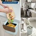 thumbnail image 3 of 1.8 Gallon Kitchen Hanging Small Trash Can with Stainless Steel Lid, Odor-Free Compost Bin, Space-Saving Garbage Can for Cabinet, Under Sink, RV, Bathroom, Green, 3 of 7