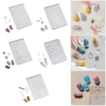 thumbnail image 2 of Silicone Templates Create Dimensional Nail Art Stickers Craft Decorations for Phones Cards 3 Unique Designs Sheets Multicolor, 2 of 4