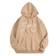 thumbnail image 1 of Chandail à Capuche pour Femmes, Manches Longues, Motif Sportswear, Mode 2025, Décontracté, 1 of 6
