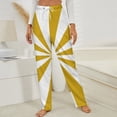 thumbnail image 3 of Aesthetic Honey Yellow And White Sunburst Winter Female Pants Flannel High Waist Women Pants Lady Warm Straight Leg Plush Trousers, 3 of 7