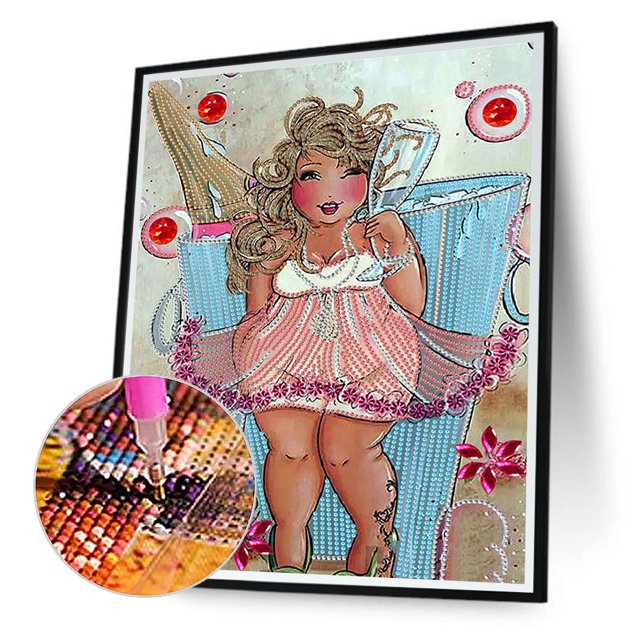 Cuadros Decorativos Kit de belleza de pintura de diamante con forma especial parcial de bricolaje 5D decoración del hogar (K091) Tmvgtek embutido en tela