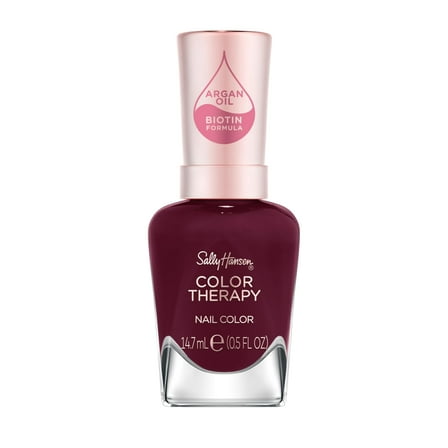 Sally Hansen Color Therapy™, Rise and Wine, Argan Oil, Long Lasting, Healthy Nails, Red Nail Polish
