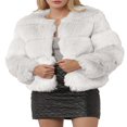 thumbnail image 1 of Vestes Courtes à Manches Longues pour Femmes avec Fausse Fourrure, 1 of 7