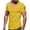 Yellow##1, variant on jsaierl Men's Summer Short Sleeve T-shirts Casual Plain V Neck Slim Fit Muscle Shirt Workout Gym Bodybuilding Sweatshirt