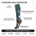 thumbnail image 3 of Lsque Cute Skeletons Figurines Pattern Sport Compression Socks for Men & Women 15-20 mmHg Knee High Nurse Pregnant Running Medical and Travel Athletic, 3 of 6