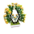 thumbnail image 2 of YOHAVEN Simulation Potted Artificial Flowers Bonsai Arrangement Plastic Fake Flower Pot for Dining Table Coffee Table TV Cabinet Living Room Office Decor, 2 of 6