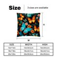 thumbnail image 5 of Flower Butterfly Set - Decorative Pillows Covers, Velvet Throw Pillow Cases with Unique Patterns for Home Decor, 16x16, 18x18, 20x20 Inches, 2 Pack - Great for Various Occasions., 5 of 6