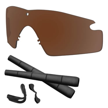 Predrox Brown Si Ballistic M Frame 2.0 Lenses & Rubber Kits Replacement for Oakley Sunglass Polarized