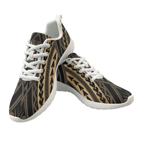

Hot Sale Mesh Breathable Men Women Running Shoes Ethnic Stripes Lace-Up Jogging Light Sneakers Outdoor Soft Sole Sports Shoes